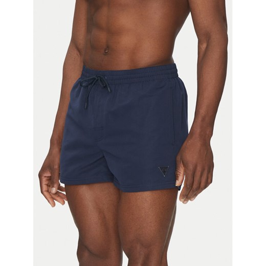 Guess Szorty kąpielowe F4GT00 WG282 Granatowy Regular Fit ze sklepu MODIVO w kategorii Kąpielówki - zdjęcie 182757690