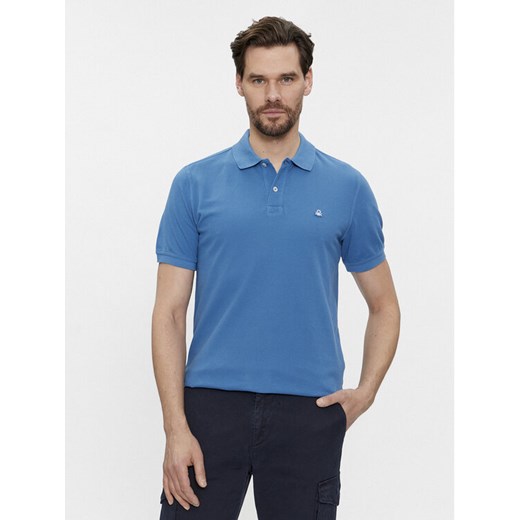 United Colors Of Benetton Polo 3089J3179 Niebieski Regular Fit ze sklepu MODIVO w kategorii T-shirty męskie - zdjęcie 182757701