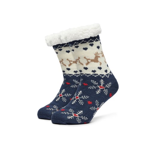 ONLY Skarpety wysokie damskie Christmas 15304957 Granatowy ze sklepu MODIVO w kategorii Skarpetki damskie - zdjęcie 182757740