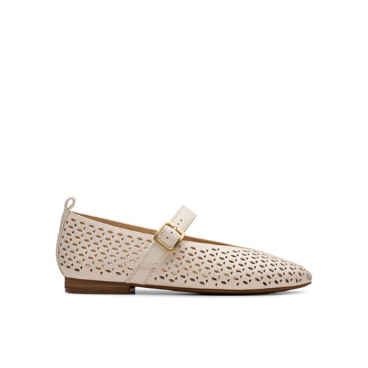 Clarks Półbuty Fawna Jane 26181230 Écru ze sklepu MODIVO w kategorii Balerinki - zdjęcie 182757762