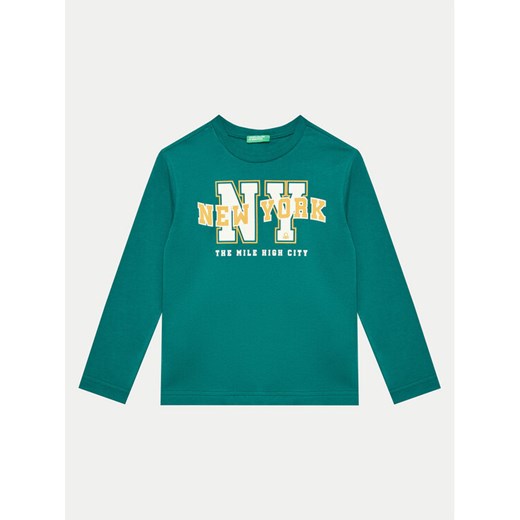 United Colors Of Benetton Bluzka 3096C10LF Zielony Regular Fit ze sklepu MODIVO w kategorii T-shirty chłopięce - zdjęcie 182757841