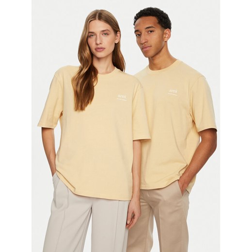 AMI PARIS T-Shirt UTS024.726 Écru Regular Fit Ami Paris XS MODIVO
