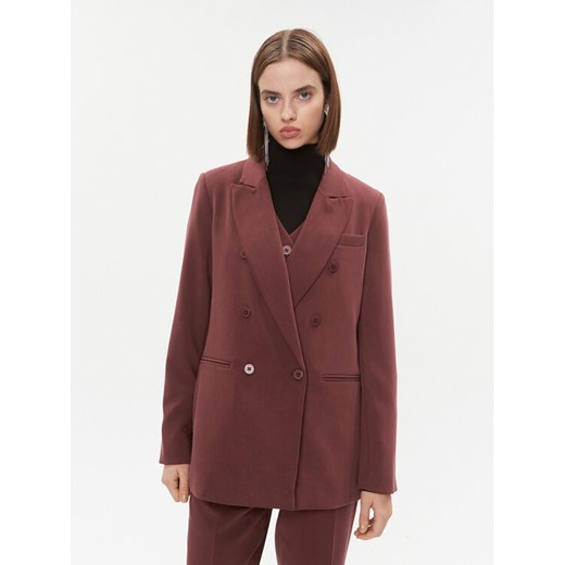 DKNY Marynarka UG3JX043 Bordowy Regular Fit ze sklepu MODIVO w kategorii Marynarki damskie - zdjęcie 182757952
