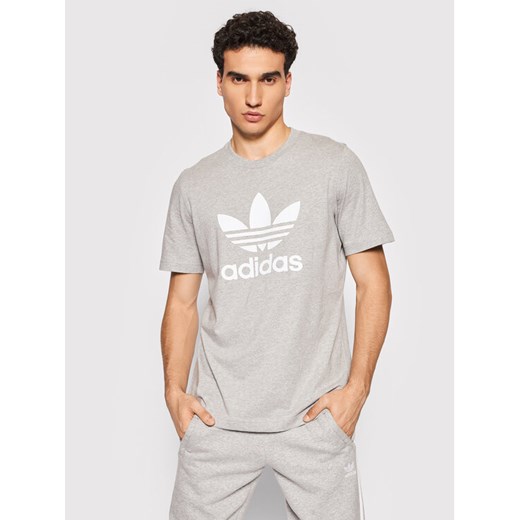 adidas T-Shirt adicolor Classics Trefoil H06643 Szary Regular Fit ze sklepu MODIVO w kategorii T-shirty męskie - zdjęcie 182757980