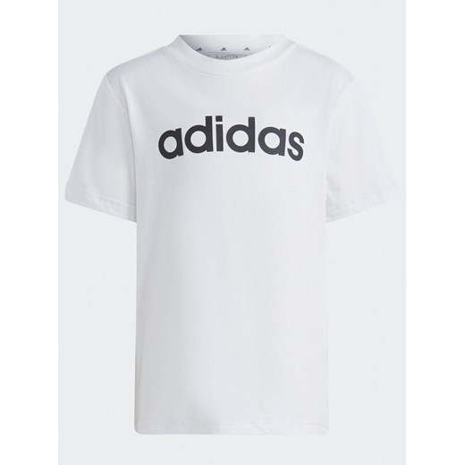 adidas T-Shirt Essentials Lineage T-Shirt HR5904 Biały Regular Fit ze sklepu MODIVO w kategorii T-shirty chłopięce - zdjęcie 182757993
