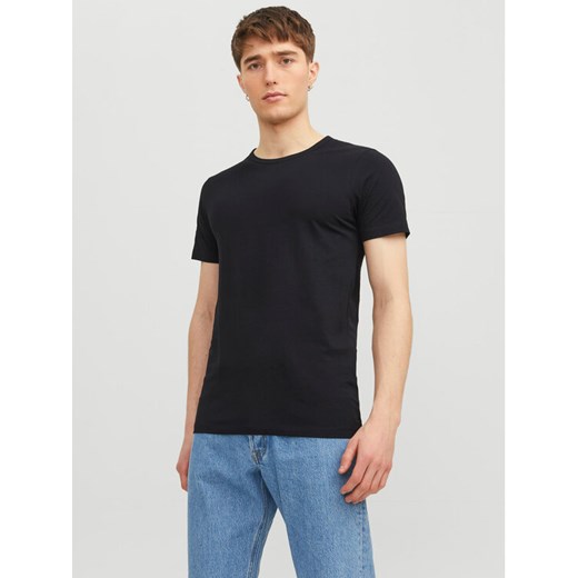 Jack&Jones T-Shirt Basic 12058529 Czarny Stretch Fit ze sklepu MODIVO w kategorii T-shirty męskie - zdjęcie 182758044