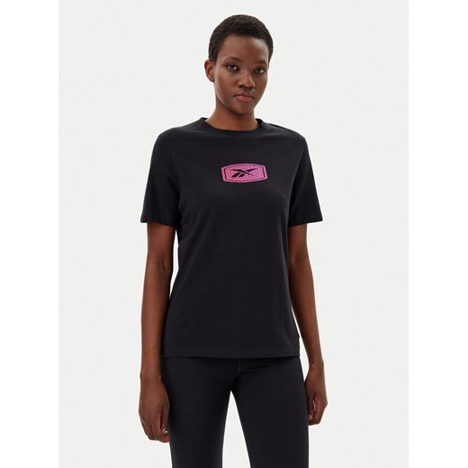 Reebok T-Shirt 100218927 139-18-00 Czarny Regular Fit ze sklepu MODIVO w kategorii Bluzki damskie - zdjęcie 182758132