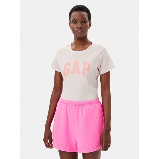 Gap T-Shirt 729555-01 Różowy Regular Fit ze sklepu MODIVO w kategorii Bluzki damskie - zdjęcie 182758171