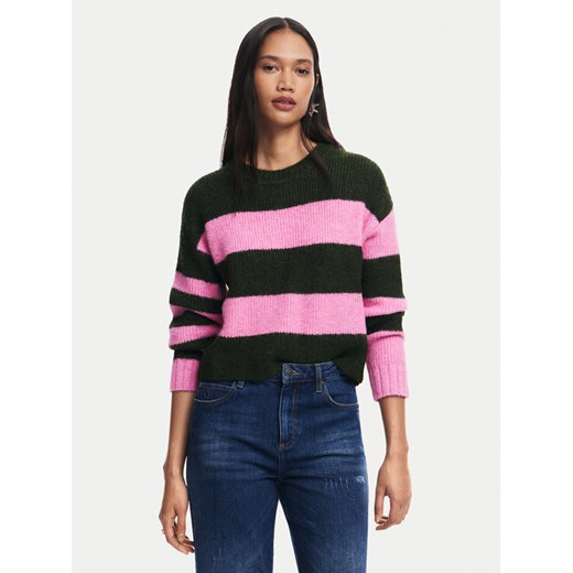 Desigual Sweter Hamilton 24WWJF30 Różowy Regular Fit ze sklepu MODIVO w kategorii Swetry damskie - zdjęcie 182758183