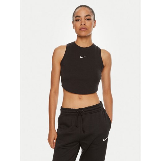 Nike Bluzka FB8279 Czarny Tight Fit ze sklepu MODIVO w kategorii Bluzki damskie - zdjęcie 182758184