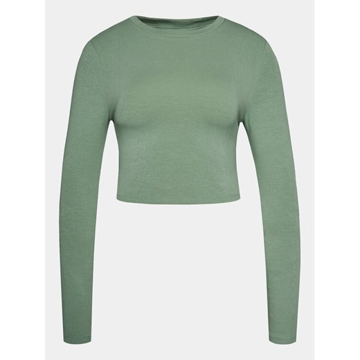 Gina Tricot Bluzka 20150 Zielony Slim Fit ze sklepu MODIVO w kategorii Bluzki damskie - zdjęcie 182758193