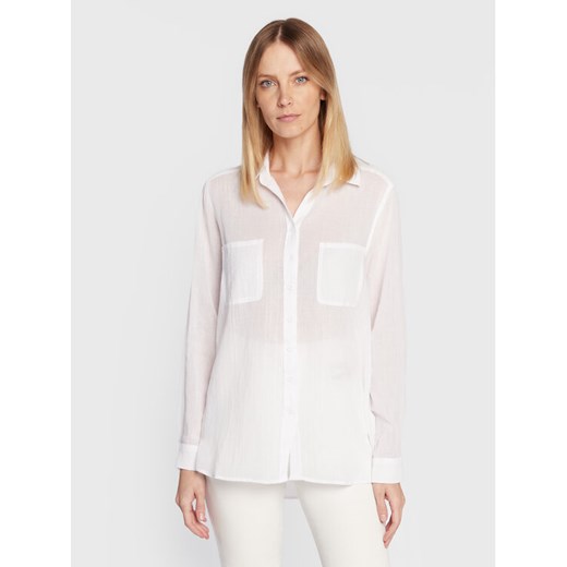 Seafolly Koszula Beachedit 54795-TO Biały Regular Fit ze sklepu MODIVO w kategorii Koszule damskie - zdjęcie 182758291