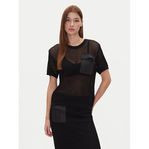 DKNY Sweter P5BSAV83 1 Czarny Regular Fit ze sklepu MODIVO w kategorii Swetry damskie - zdjęcie 182758341