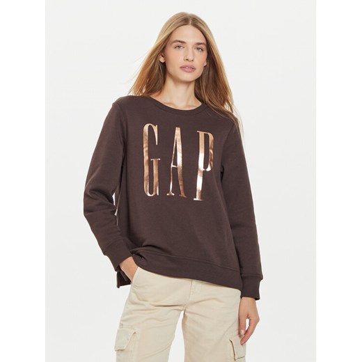 Gap Bluza 540907-05 Brązowy Relaxed Fit ze sklepu MODIVO w kategorii Bluzy damskie - zdjęcie 182758382