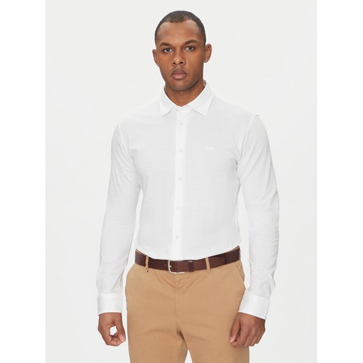 BOSS Koszula Mysoft 50519748 Biały Slim Fit ze sklepu MODIVO w kategorii Koszule męskie - zdjęcie 182758462