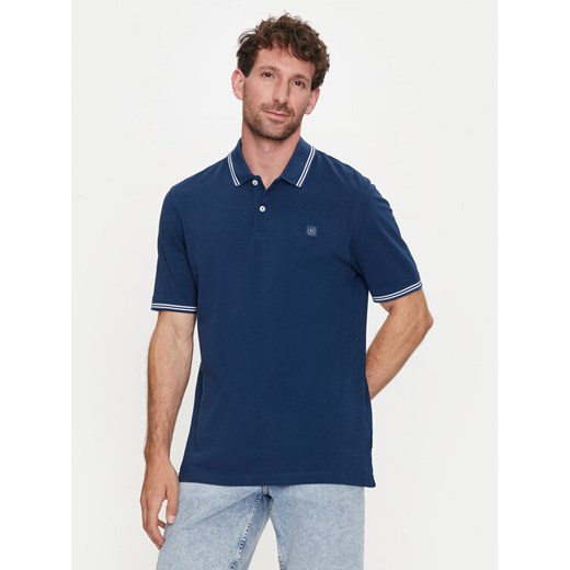 Bugatti Polo 8150 55001A Granatowy Slim Fit Bugatti S MODIVO