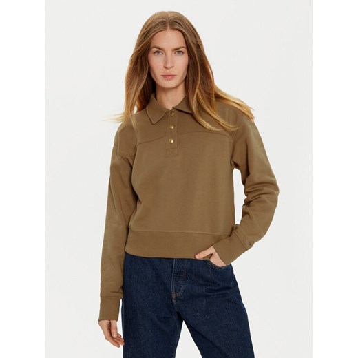 Tommy Hilfiger Bluza WW0WW44081 Khaki Regular Fit ze sklepu MODIVO w kategorii Bluzy damskie - zdjęcie 182758623