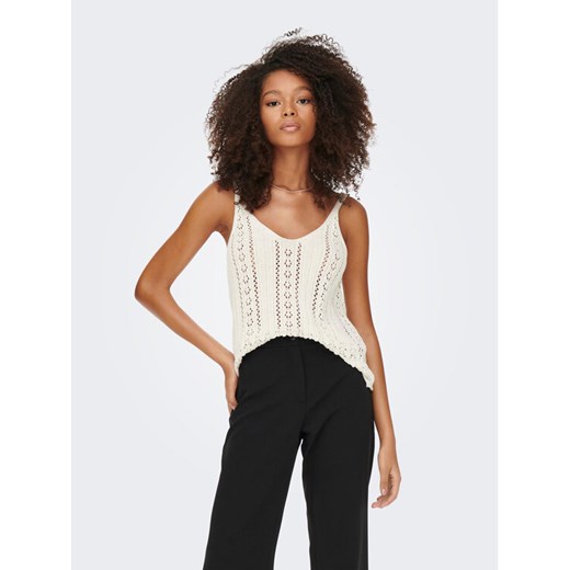 ONLY Top Lyzet 15277573 Écru Regular Fit ze sklepu MODIVO w kategorii Bluzki damskie - zdjęcie 182758781