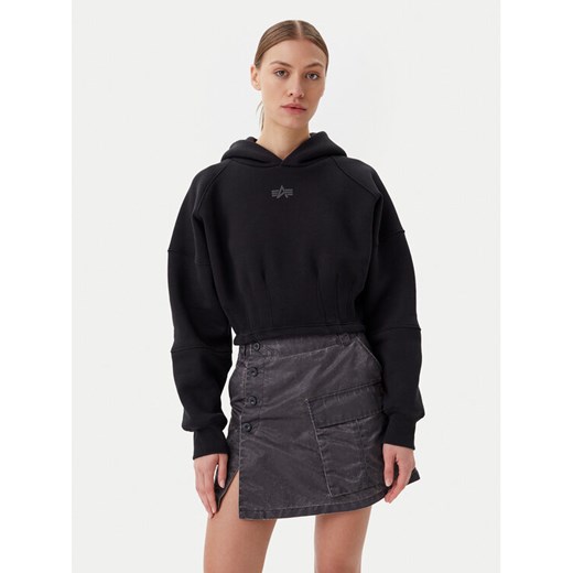 Alpha Industries Bluza 148041 Czarny Regular Fit ze sklepu MODIVO w kategorii Bluzy damskie - zdjęcie 182758801