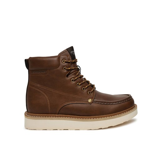Jack&Jones Trapery Jfwarchway Pu Moc Boot Lace-Up Boots 12257971 Brązowy ze sklepu MODIVO w kategorii Buty zimowe męskie - zdjęcie 182758822
