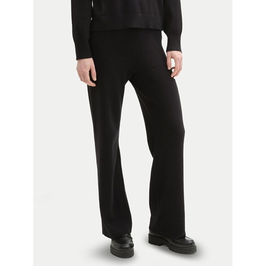 Tom Tailor Denim Spodnie dzianinowe 1043355 Czarny Straight Fit Tom Tailor Denim L MODIVO