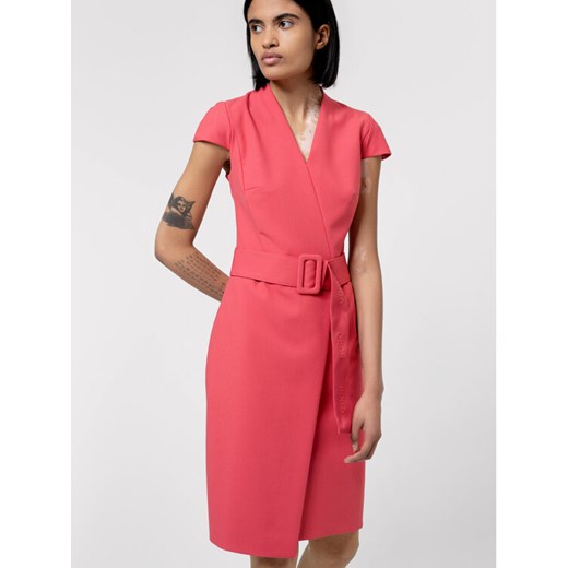 Hugo Sukienka koktajlowa Kamure 50450196 Różowy Slim Fit ze sklepu MODIVO w kategorii Sukienki - zdjęcie 182758880