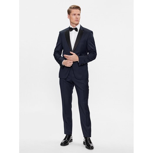 Boss Garnitur H-Huge-2Pcs-Tux-224 50493306 Granatowy Slim Fit ze sklepu MODIVO w kategorii Garnitury męskie - zdjęcie 182758901