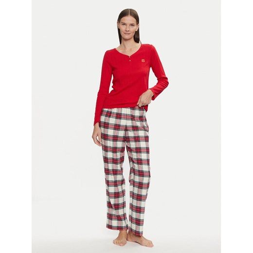 LAUREN RALPH LAUREN Piżama ILN72374F Czerwony Regular Fit ze sklepu MODIVO w kategorii Piżamy damskie - zdjęcie 182758911