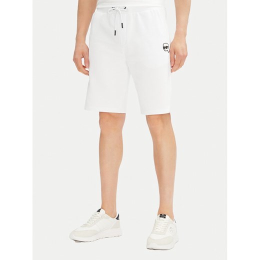 KARL LAGERFELD Szorty sportowe 705014 552900 Biały Regular Fit ze sklepu MODIVO w kategorii Spodenki męskie - zdjęcie 182758913