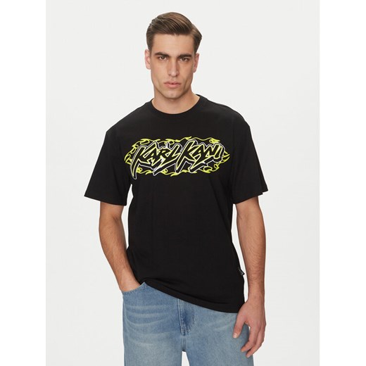 Karl Kani T-Shirt Woven Signature Heat 60300355 Czarny Regular Fit ze sklepu MODIVO w kategorii T-shirty męskie - zdjęcie 182758944