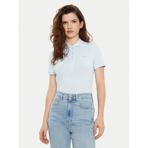 Lacoste Polo PF5462 Błękitny Slim Fit ze sklepu MODIVO w kategorii Bluzki damskie - zdjęcie 182758994