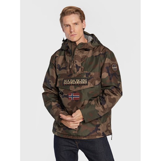 Napapijri Kurtka anorak Rainforest NP0A4GME Zielony Regular Fit ze sklepu MODIVO w kategorii Kurtki męskie - zdjęcie 182759011