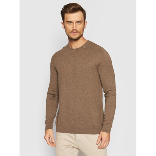 Selected Homme Sweter Berg 16074682 Brązowy Regular Fit ze sklepu MODIVO w kategorii Swetry męskie - zdjęcie 182759084