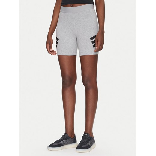 adidas Kolarki Future Icons 3-Stripes JE0165 Szary Slim Fit ze sklepu MODIVO w kategorii Szorty - zdjęcie 182759094