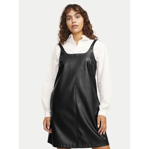 JJXX Sukienka z imitacji skóry Stella 12262769 Czarny Regular Fit ze sklepu MODIVO w kategorii Sukienki - zdjęcie 182759124