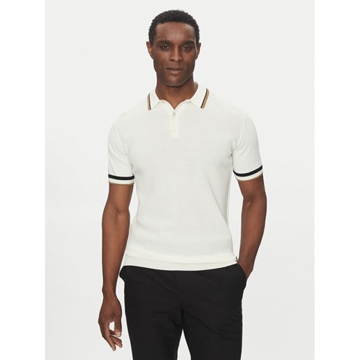 KARL LAGERFELD Polo 655017 552307 Biały Slim Fit ze sklepu MODIVO w kategorii T-shirty męskie - zdjęcie 182759172