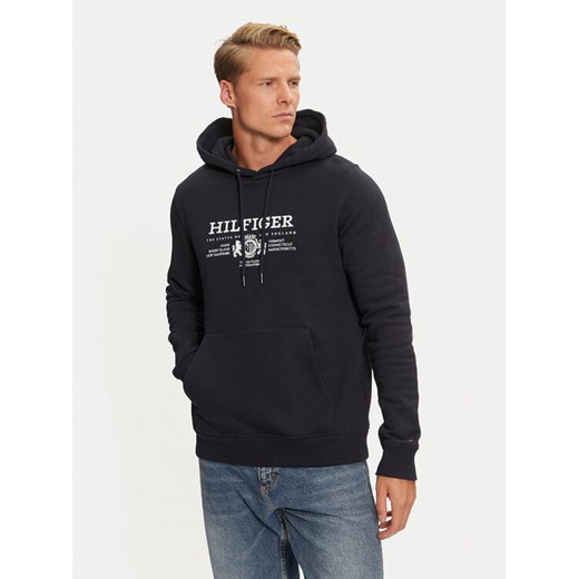 Tommy Hilfiger Bluza MW0MW35527 Granatowy Regular Fit ze sklepu MODIVO w kategorii Bluzy męskie - zdjęcie 182759260