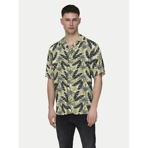 Only & Sons Koszula Wayne 22028616 Zielony Regular Fit ze sklepu MODIVO w kategorii Koszule męskie - zdjęcie 182759261
