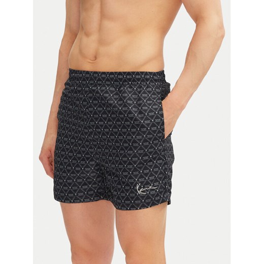 Karl Kani Szorty kąpielowe Signature Monogram Aop 60550022 Czarny Regular Fit ze sklepu MODIVO w kategorii Kąpielówki - zdjęcie 182759273