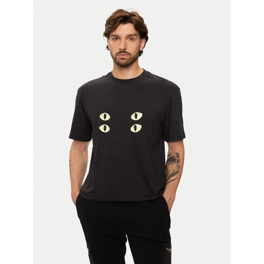 Hugo T-Shirt Dombreo 50530203 Czarny Regular Fit ze sklepu MODIVO w kategorii T-shirty męskie - zdjęcie 182759430