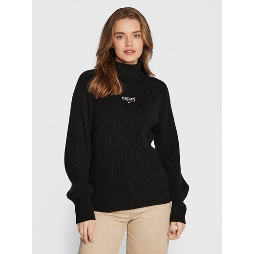 Tommy Jeans Golf Lofty DW0DW14257 Czarny Relaxed Fit ze sklepu MODIVO w kategorii Swetry damskie - zdjęcie 182759483