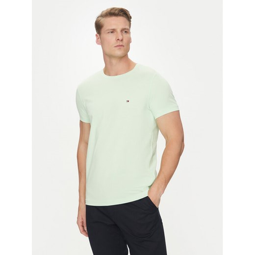Tommy Hilfiger T-Shirt MW0MW10800 Zielony Slim Fit ze sklepu MODIVO w kategorii T-shirty męskie - zdjęcie 182759623