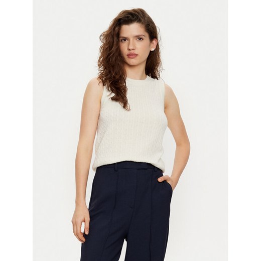Tommy Hilfiger Kamizelka WW0WW43956 Écru Regular Fit ze sklepu MODIVO w kategorii Kamizelki damskie - zdjęcie 182759761
