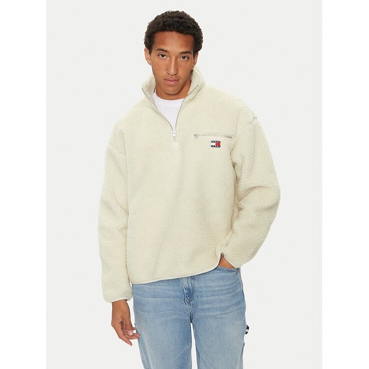 Tommy Jeans Kurtka anorak Teddy DM0DM19242 Écru Relaxed Fit ze sklepu MODIVO w kategorii Kurtki męskie - zdjęcie 182759781
