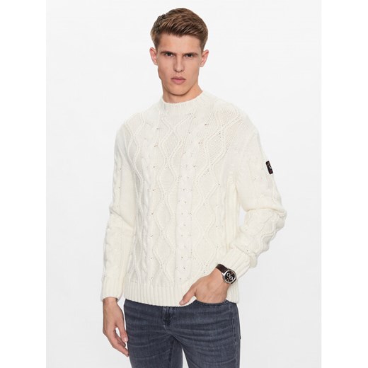 Paul&Shark Sweter 13311047 Écru Regular Fit ze sklepu MODIVO w kategorii Swetry męskie - zdjęcie 182759840