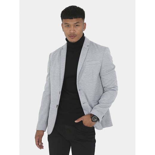 Brave Soul Marynarka MJK-SIMONGREY Szary Straight Fit ze sklepu MODIVO w kategorii Marynarki męskie - zdjęcie 182759870