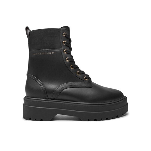 Tommy Hilfiger Trapery FW0FW08440 Czarny ze sklepu MODIVO w kategorii Botki - zdjęcie 182759873