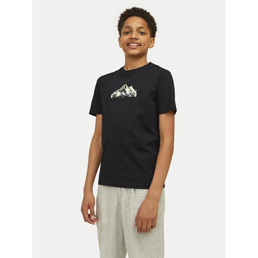 Jack&Jones Junior T-Shirt Mountain Logo 12263123 Czarny Standard Fit ze sklepu MODIVO w kategorii T-shirty chłopięce - zdjęcie 182759923