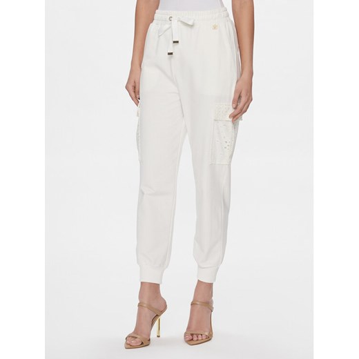 Fracomina Joggery FR24SVC004F432R1 Écru Regular Fit ze sklepu MODIVO w kategorii Spodnie damskie - zdjęcie 182759941