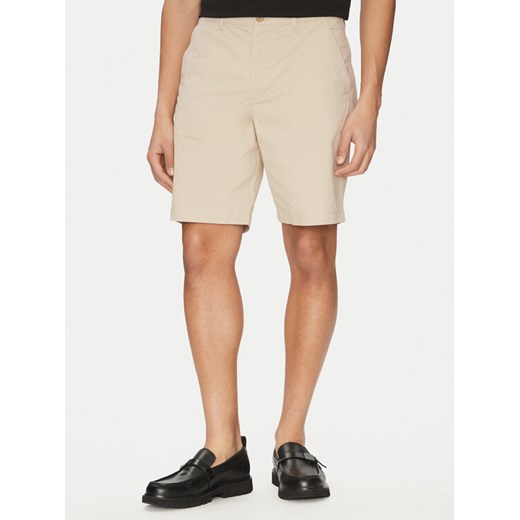 Calvin Klein Jeans Szorty materiałowe LV040EM618 Beżowy Regular Fit ze sklepu MODIVO w kategorii Spodenki męskie - zdjęcie 182759980